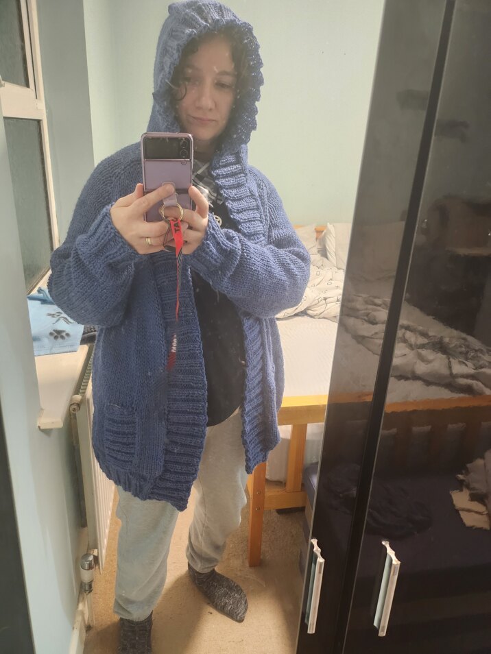 Dad's Saturday morning hoodie take 2 (In Blue)