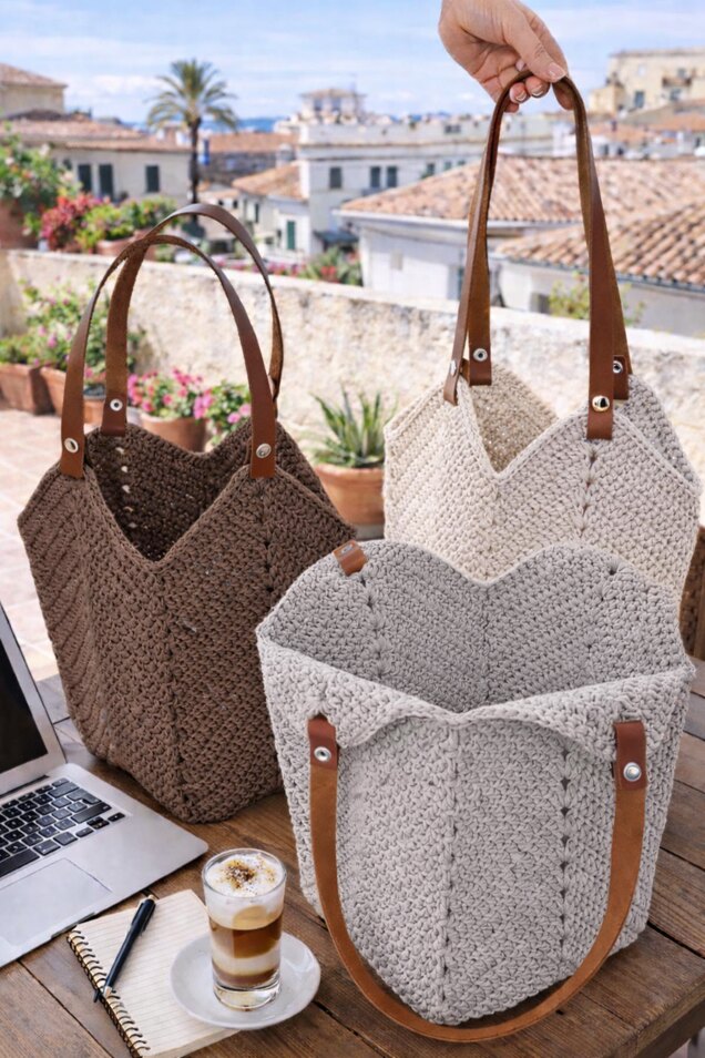 Linnea Bag – Minimalist Crochet Tote Bag Pattern (PDF)