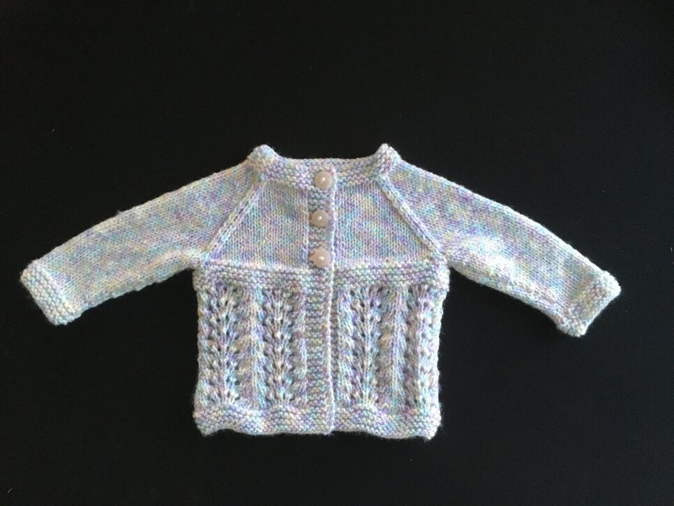 Wave of light baby cardigan