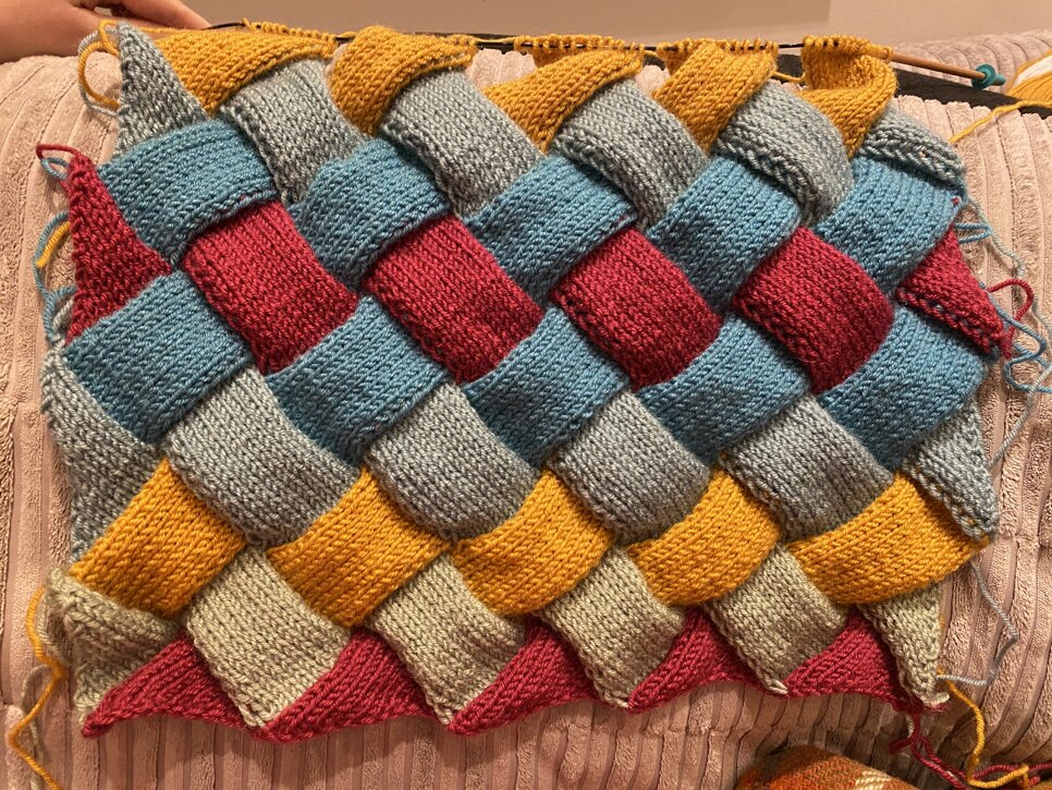 entrelac cushion