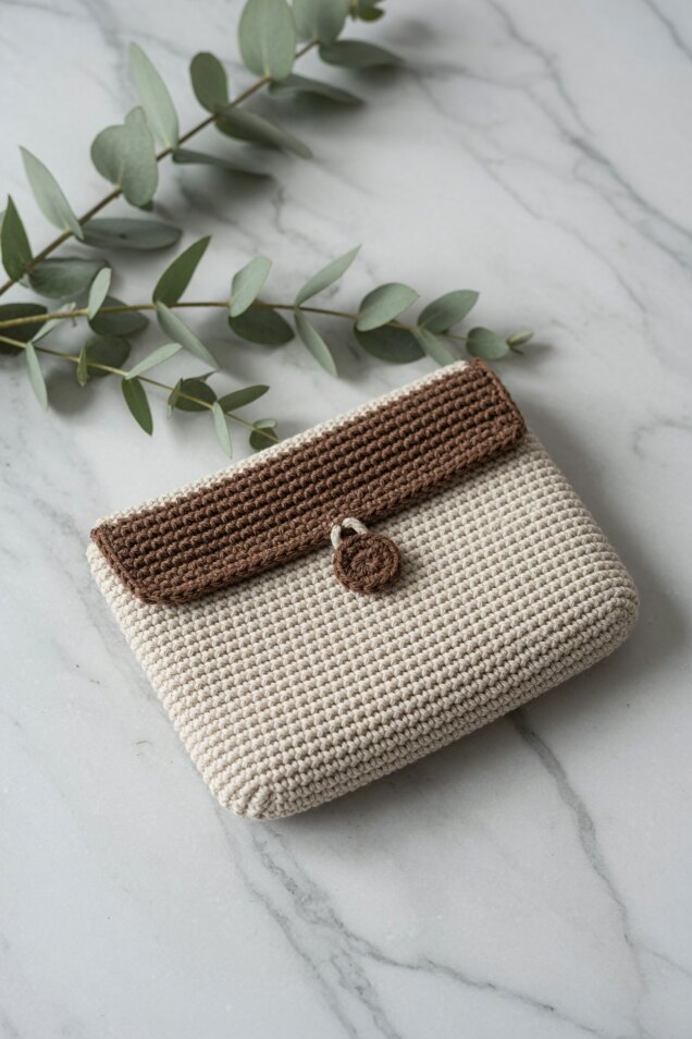 Minimalist Crochet Clutch Bag