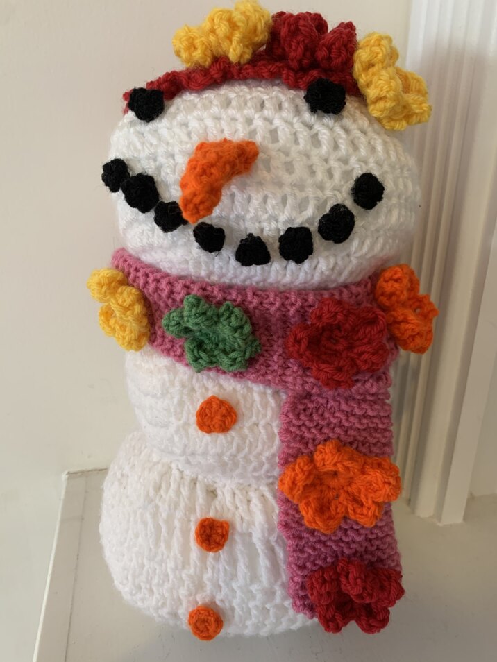 Crocheted snowman