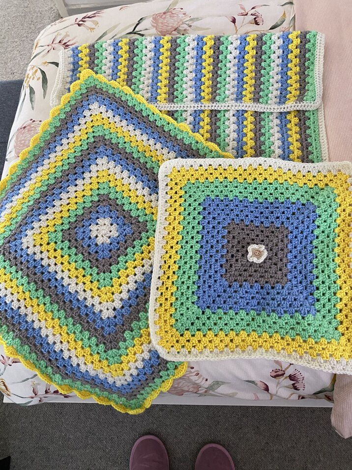 Cot , pram and Teddy Blankets
