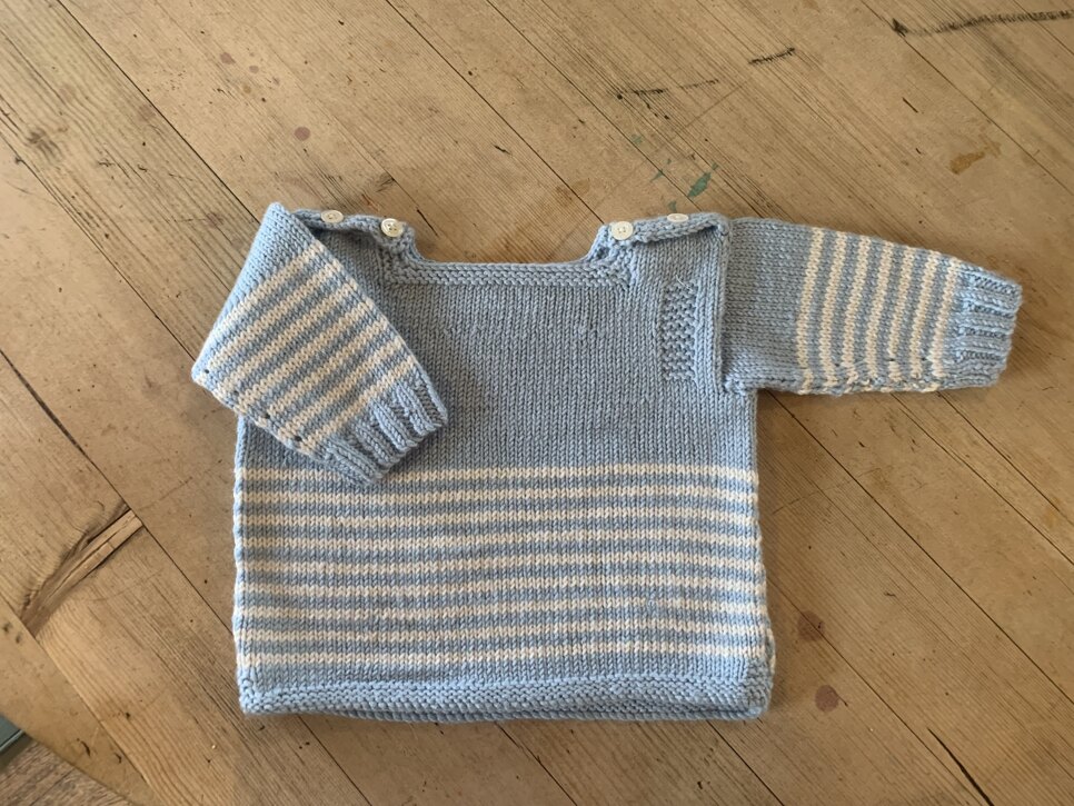 Breton jumper for a baby boy