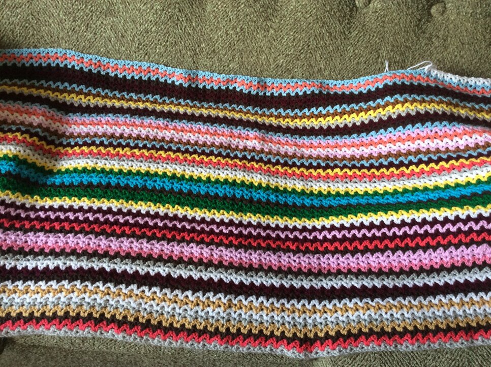V-stitch doublebed blanket