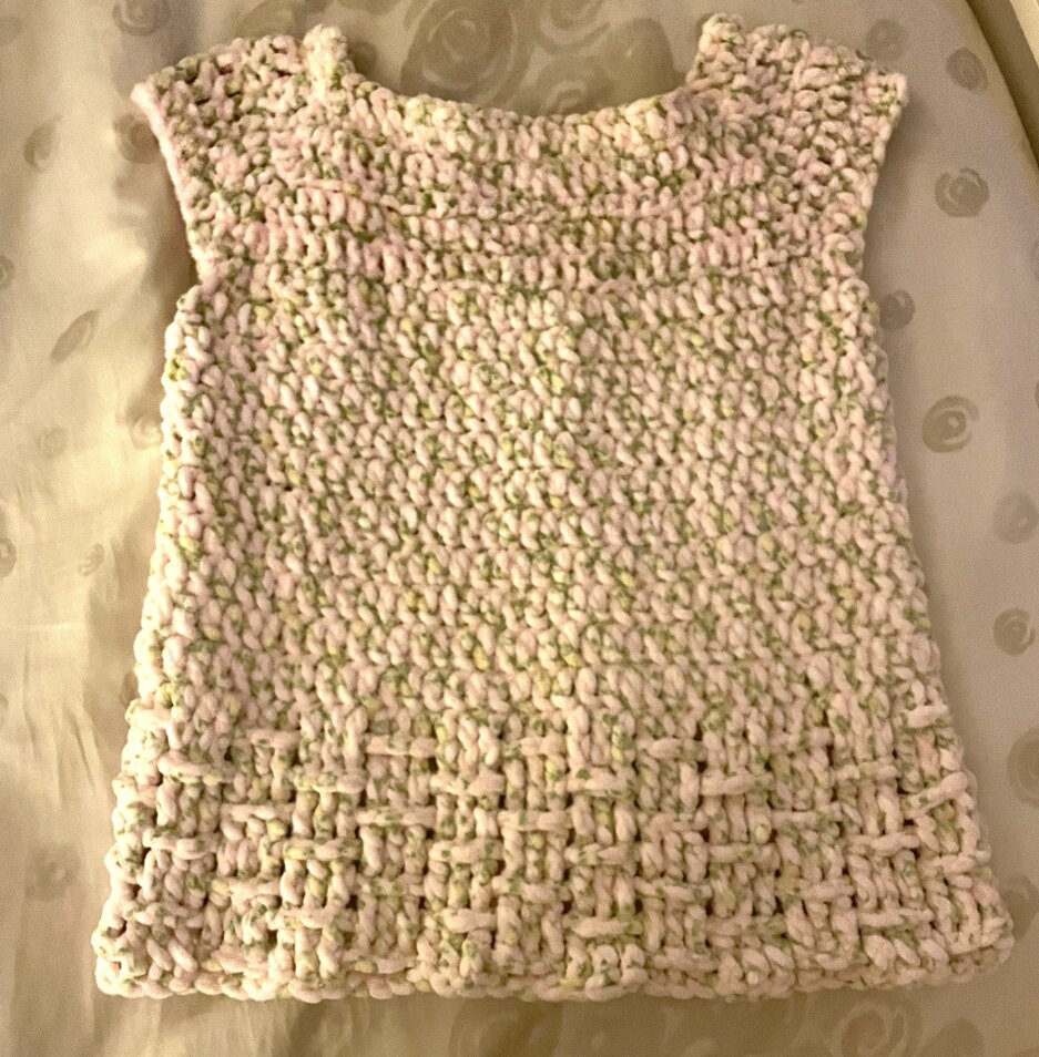Velour top that started as a sweater for Daphne