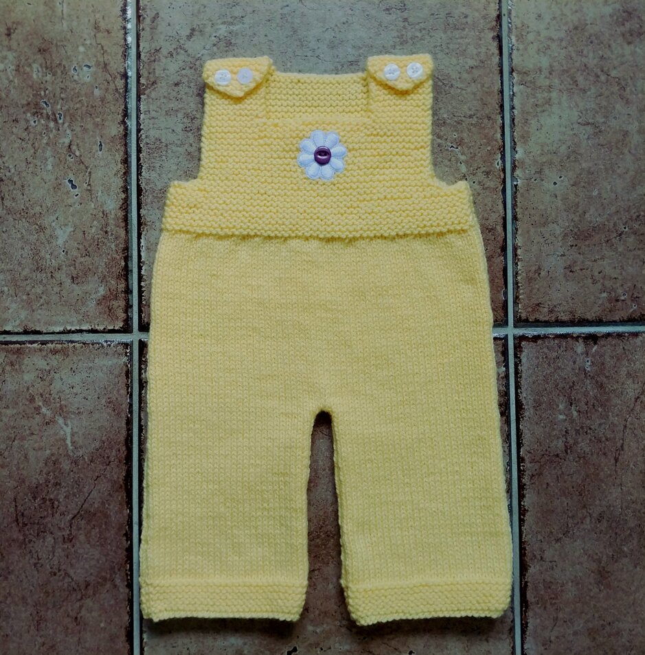 Baby's Shortie Dungarees (made longer)