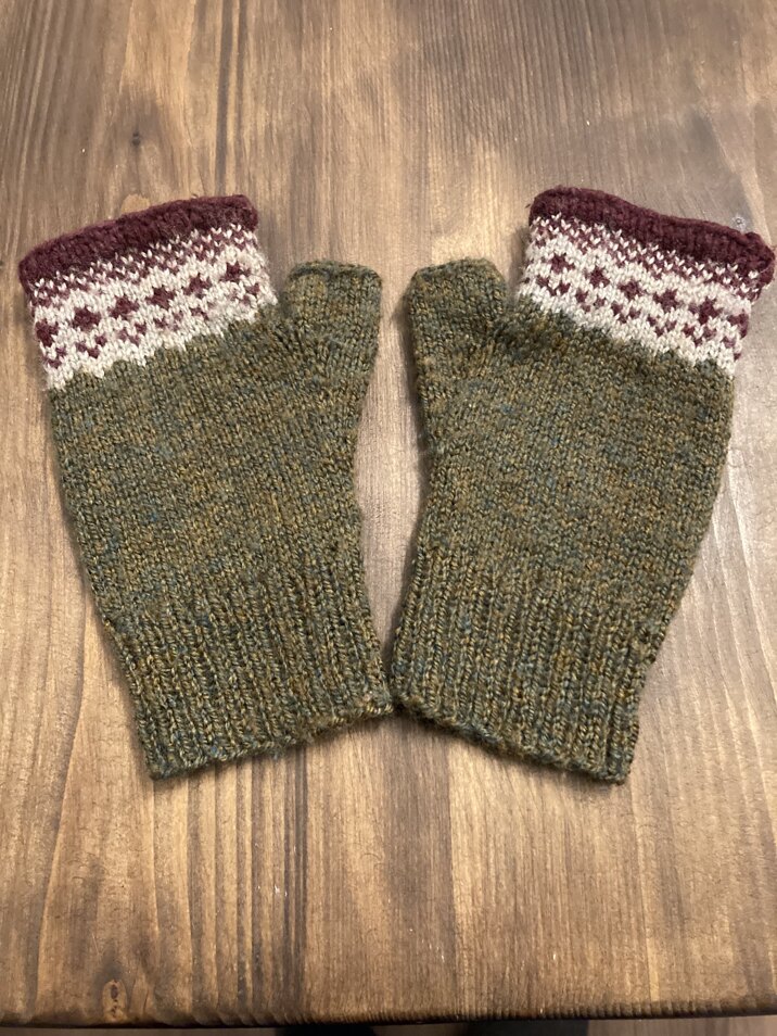 Fairisle Fingerless Mitts