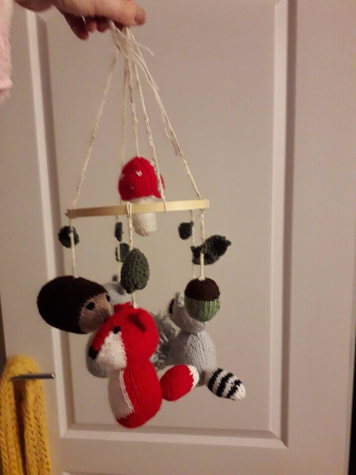 Woodland animal mobile