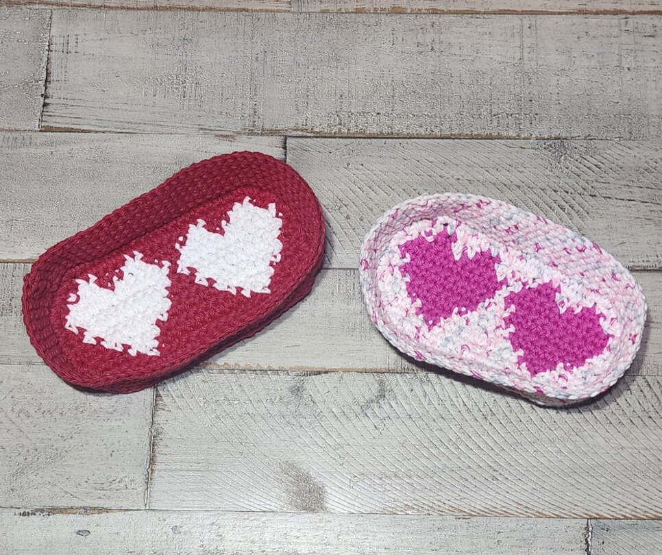 Valentine's Day heart trays