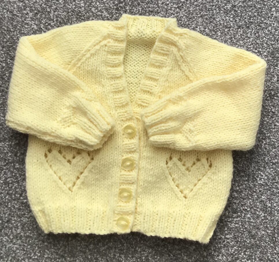 Quick baby cardigan