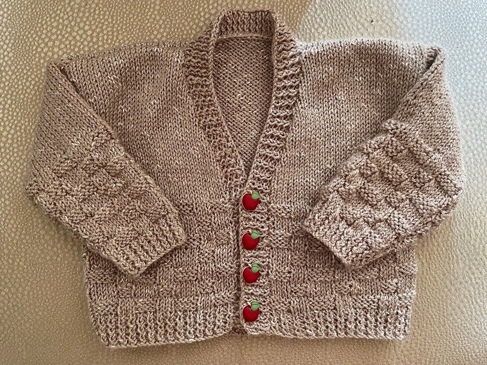 New Year Basket Weave Boy's Cardigan
