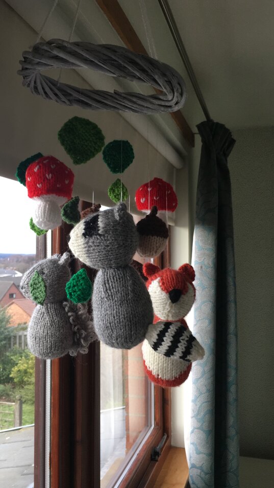 Woodland animal mobile