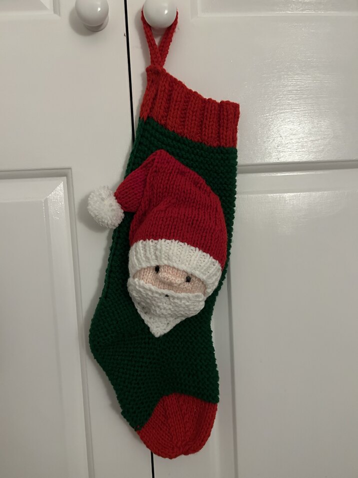 3D Christmas stocking Santa