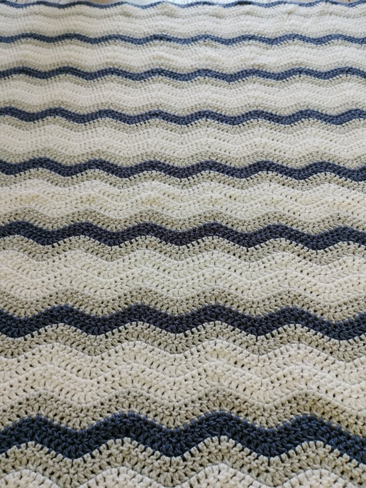 Zig zag baby blanket