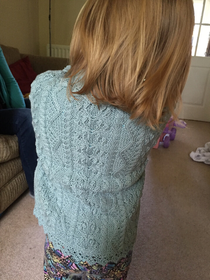 Lace edged cardigan