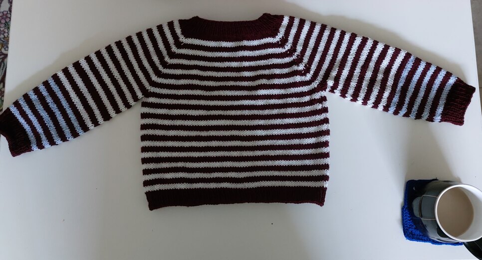 Jogless flax baby sweater