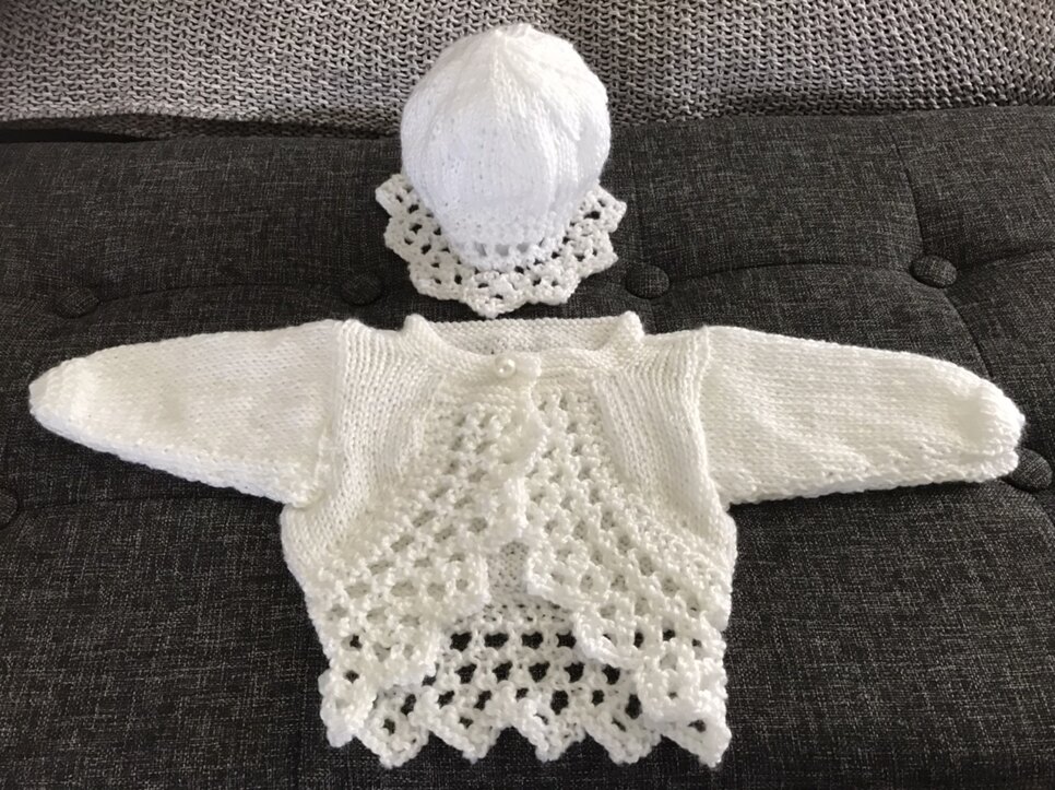 Baby bolero/cardigan & hat