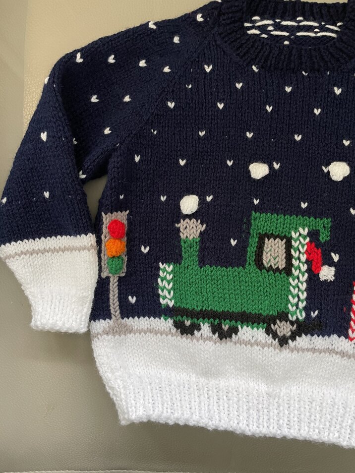 Christmas train jumper