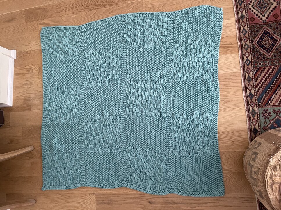 Teal Patchwork Blanket
