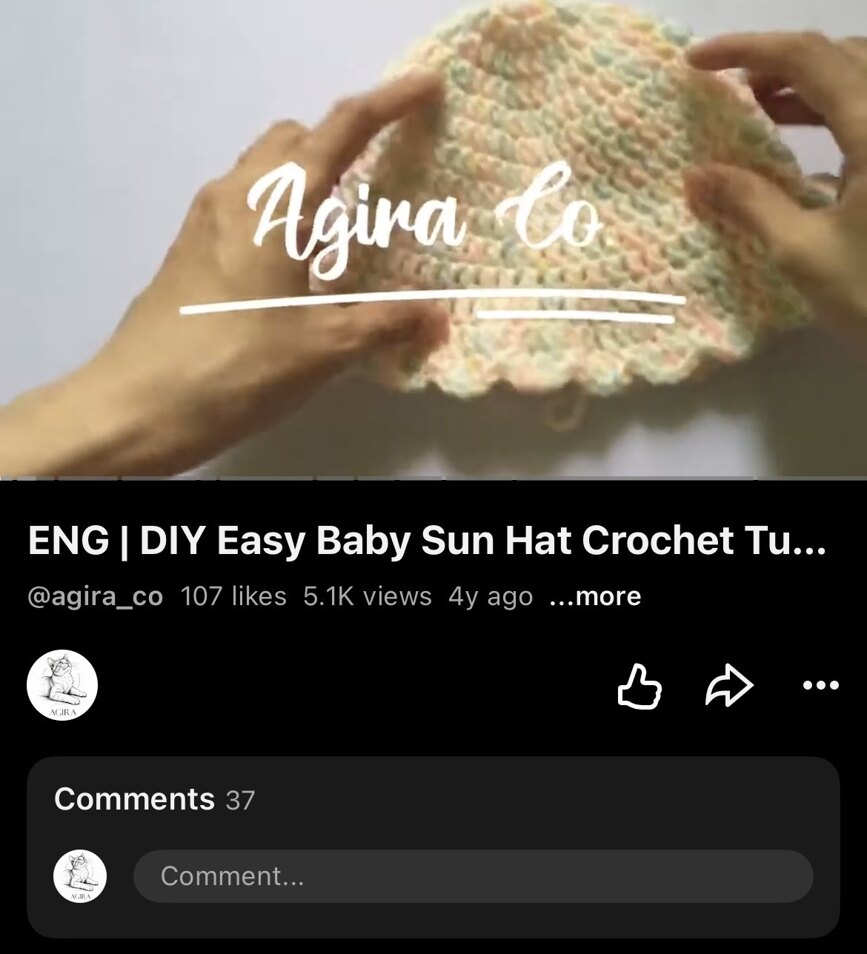 Baby Bucket Hat with Scallop Border