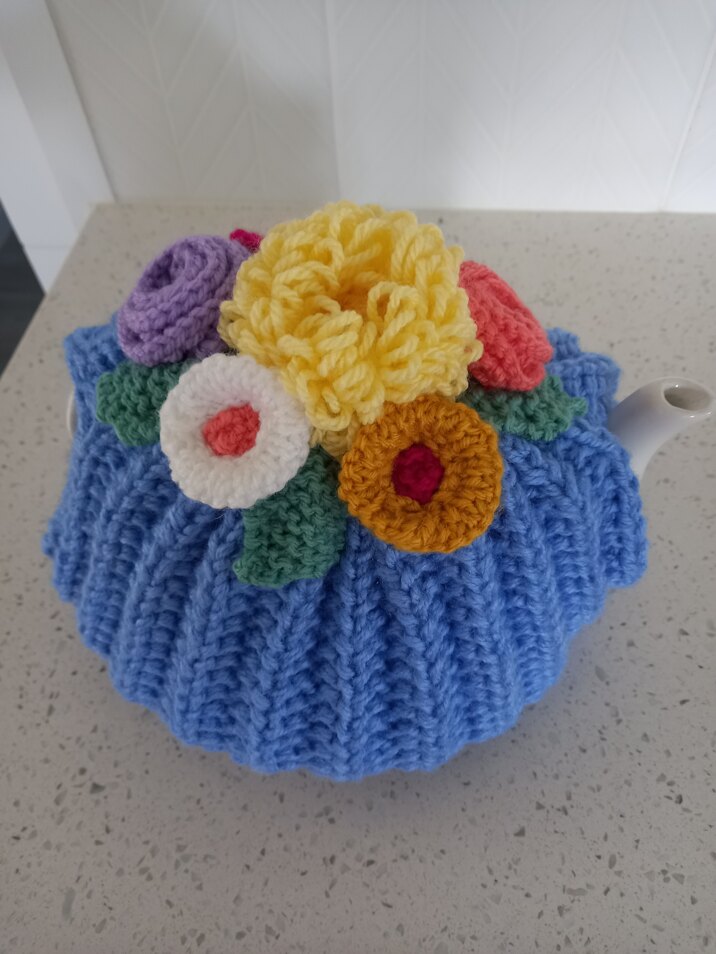 Flower tea cosy