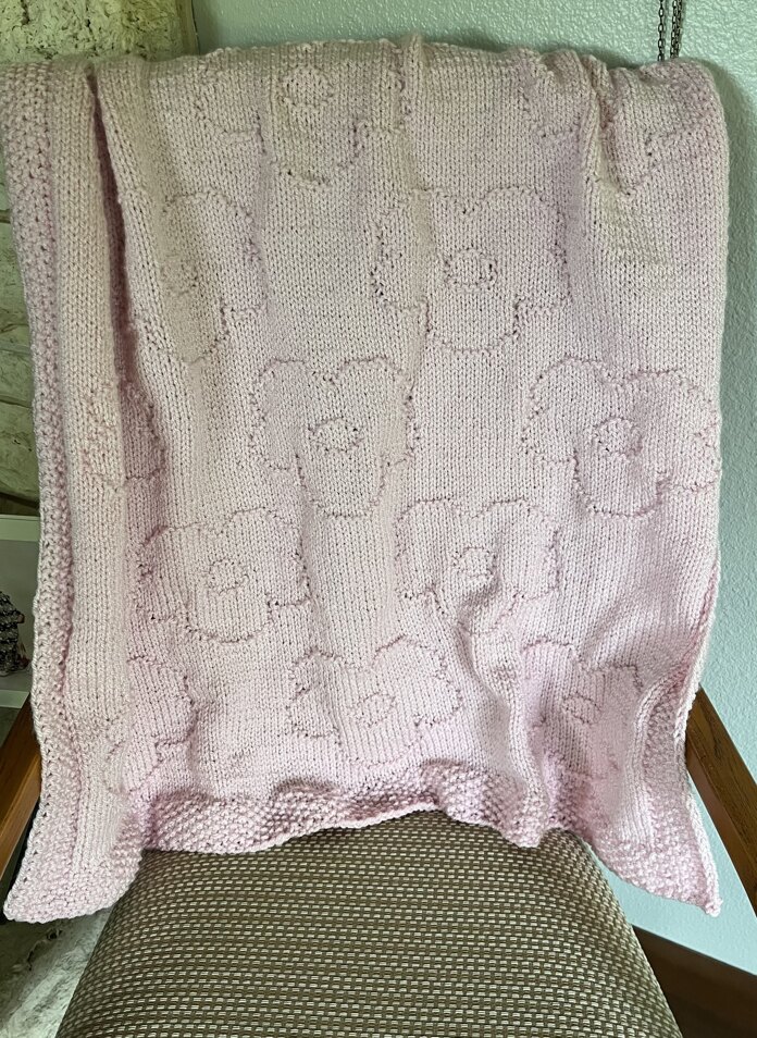 Baby afghan for a new baby girl