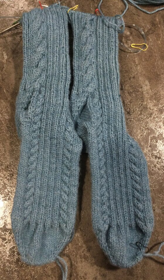 Toe up socks