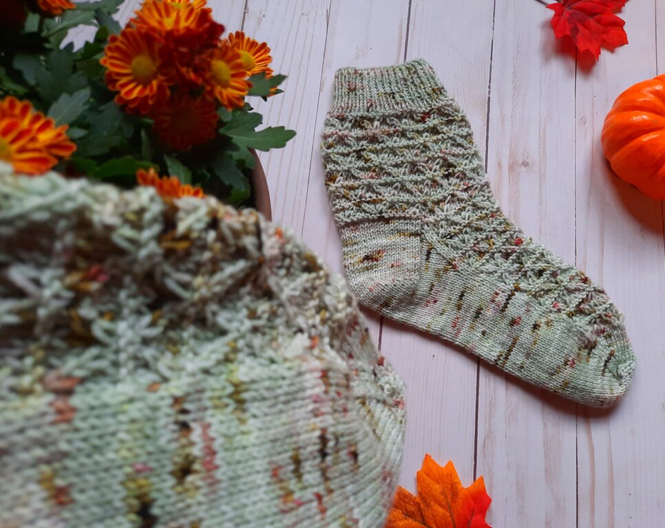 Trimetry Socks in Cozy Cottage