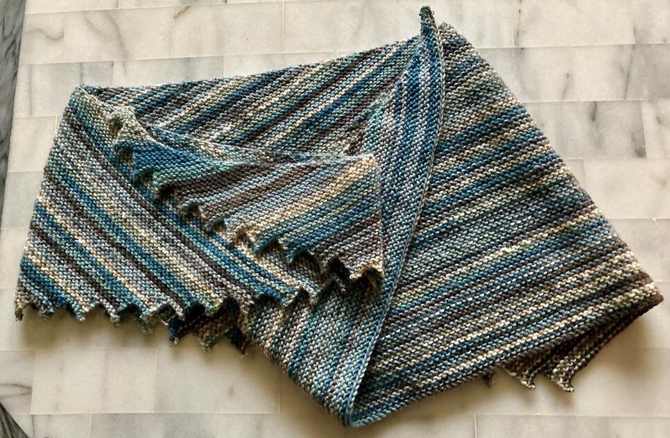 Beaded hitchhiker shawl