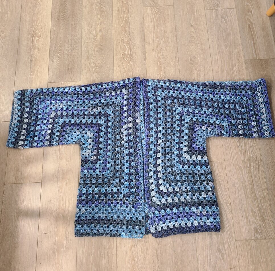 Hexagon Cardigan with Hood