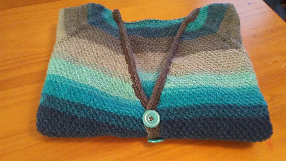 Textured Top Down Cardigan