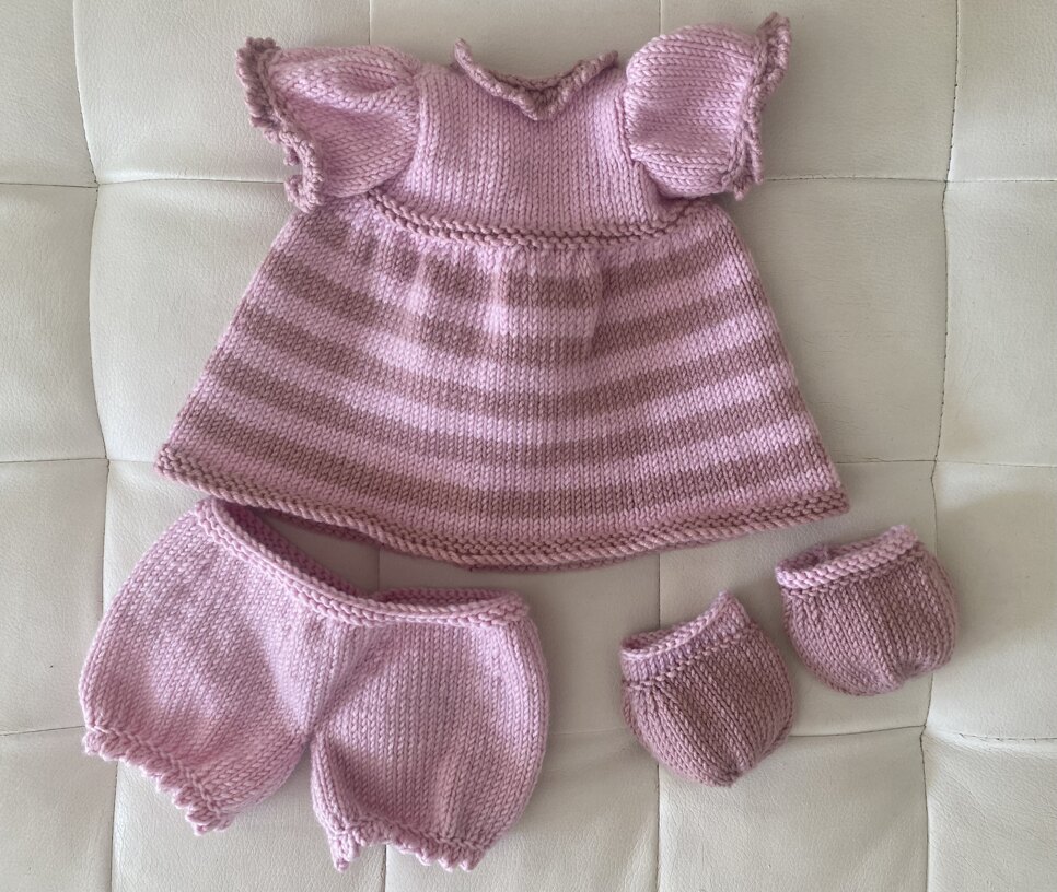 Pink stripy dress