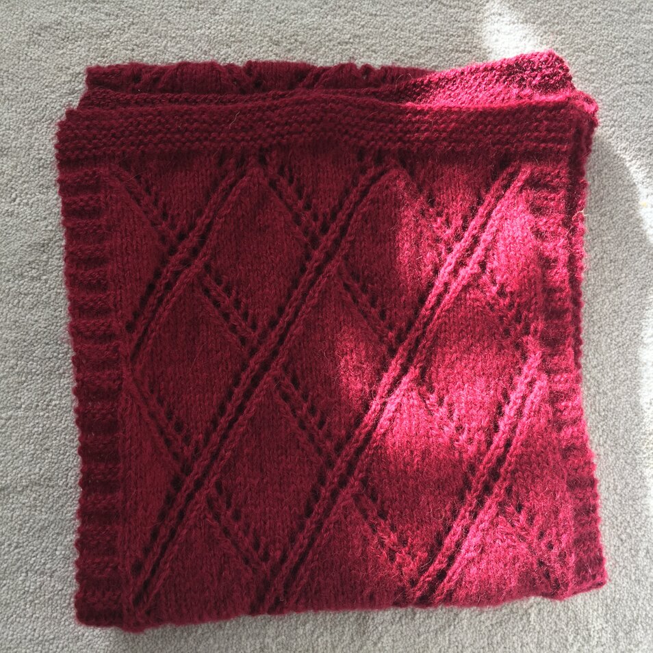 Double trellis shawl
