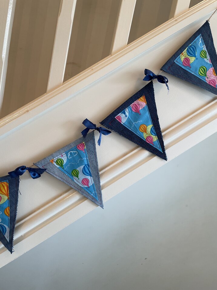 Upcycled Denim Bunting